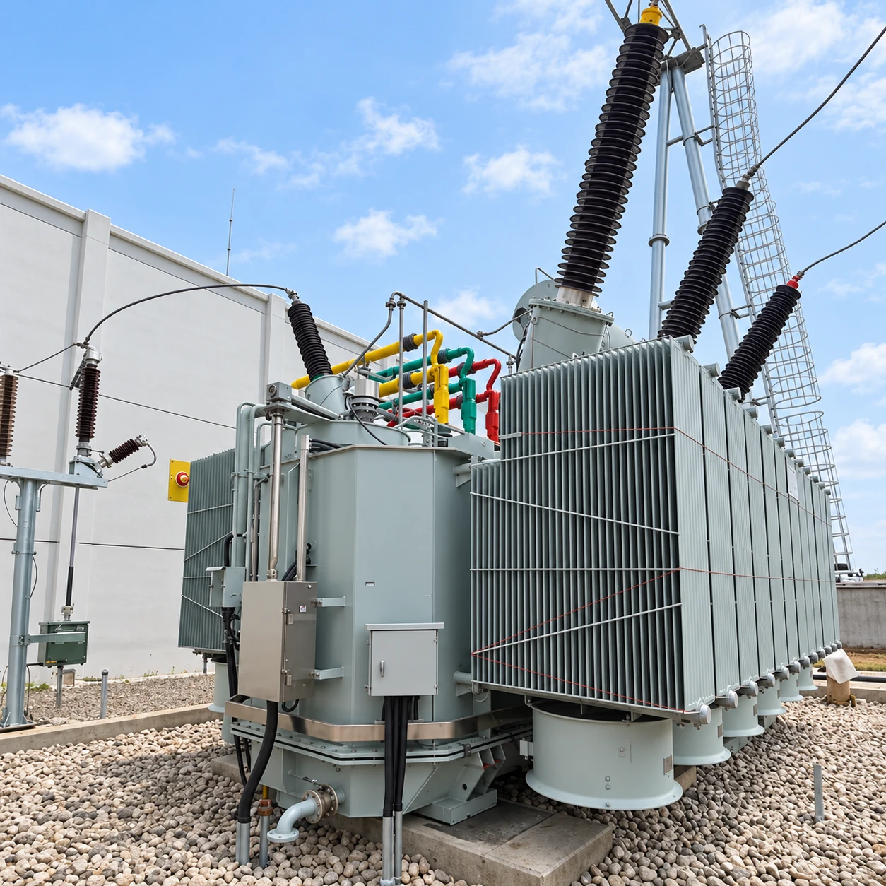 Transformer at a substation